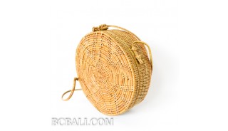 New Circle Star Rattan Sling Bags Full Handwoven Unique